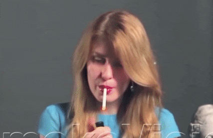 Smoking Fetish Women GIFs (Smoking Blow Jobs)!! — 25