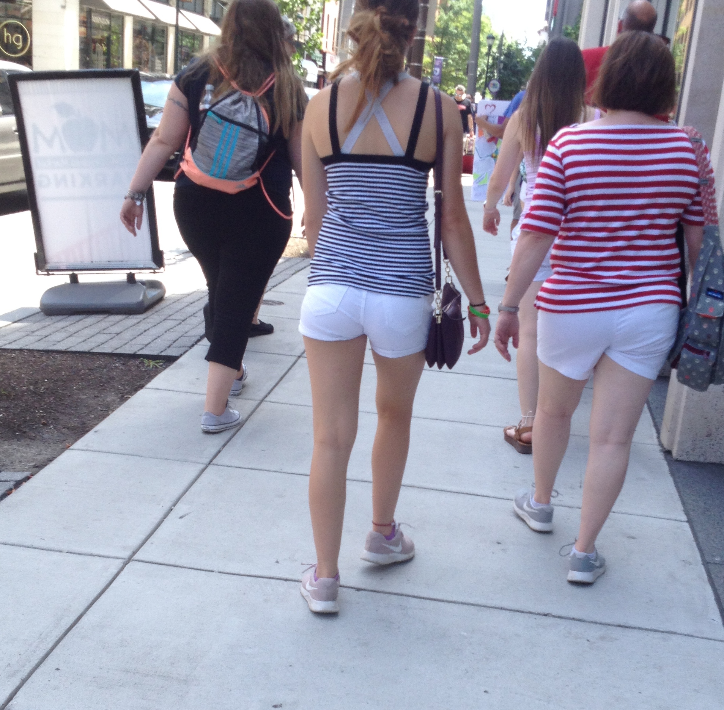 Candid Teen VPL in the City — 55