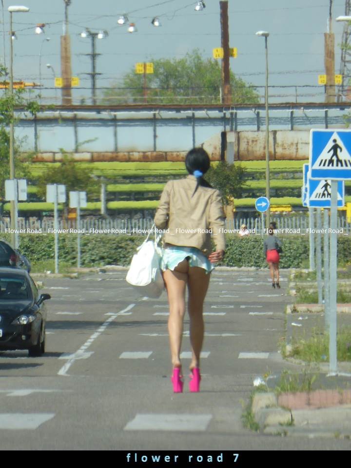 Brunette (ass)flowers of the road from Spain,Italy — 30