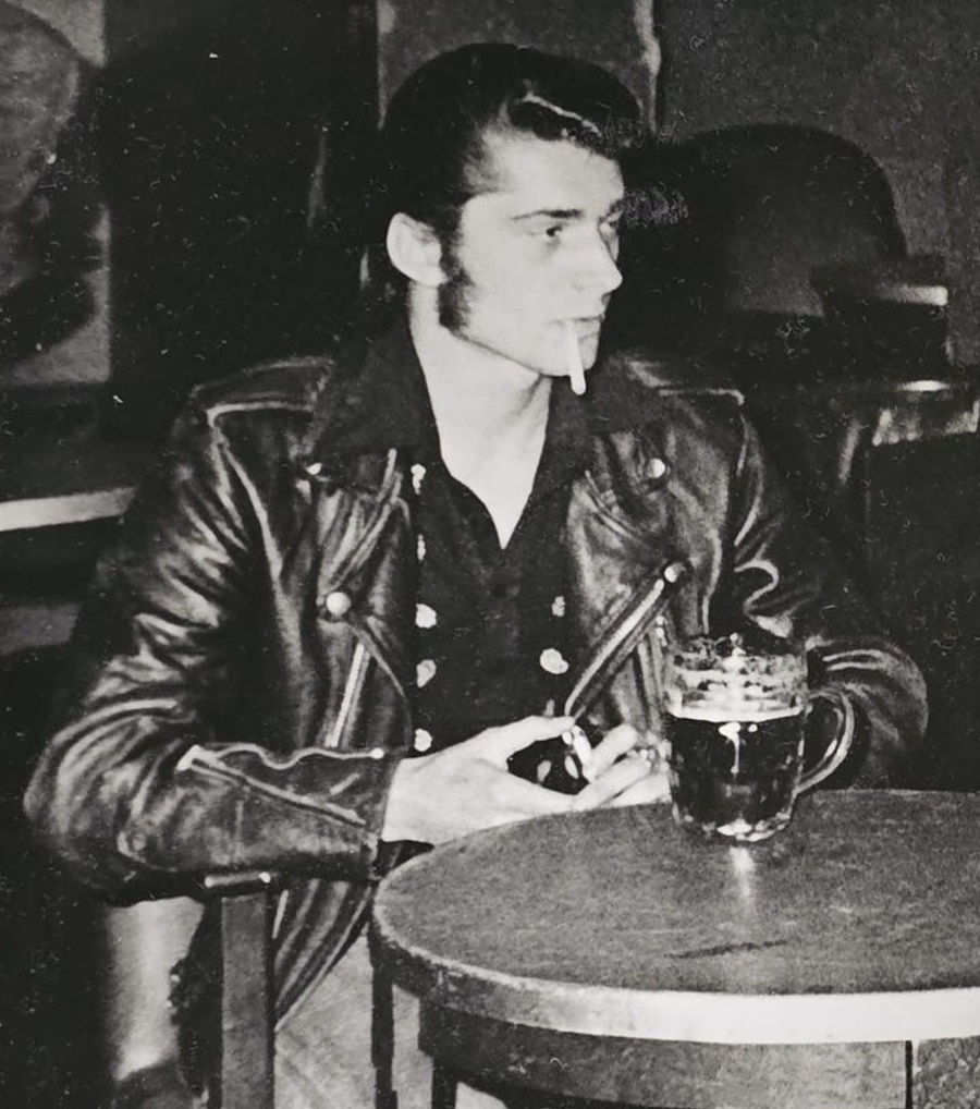 Black leather motorcycle smoke — 24