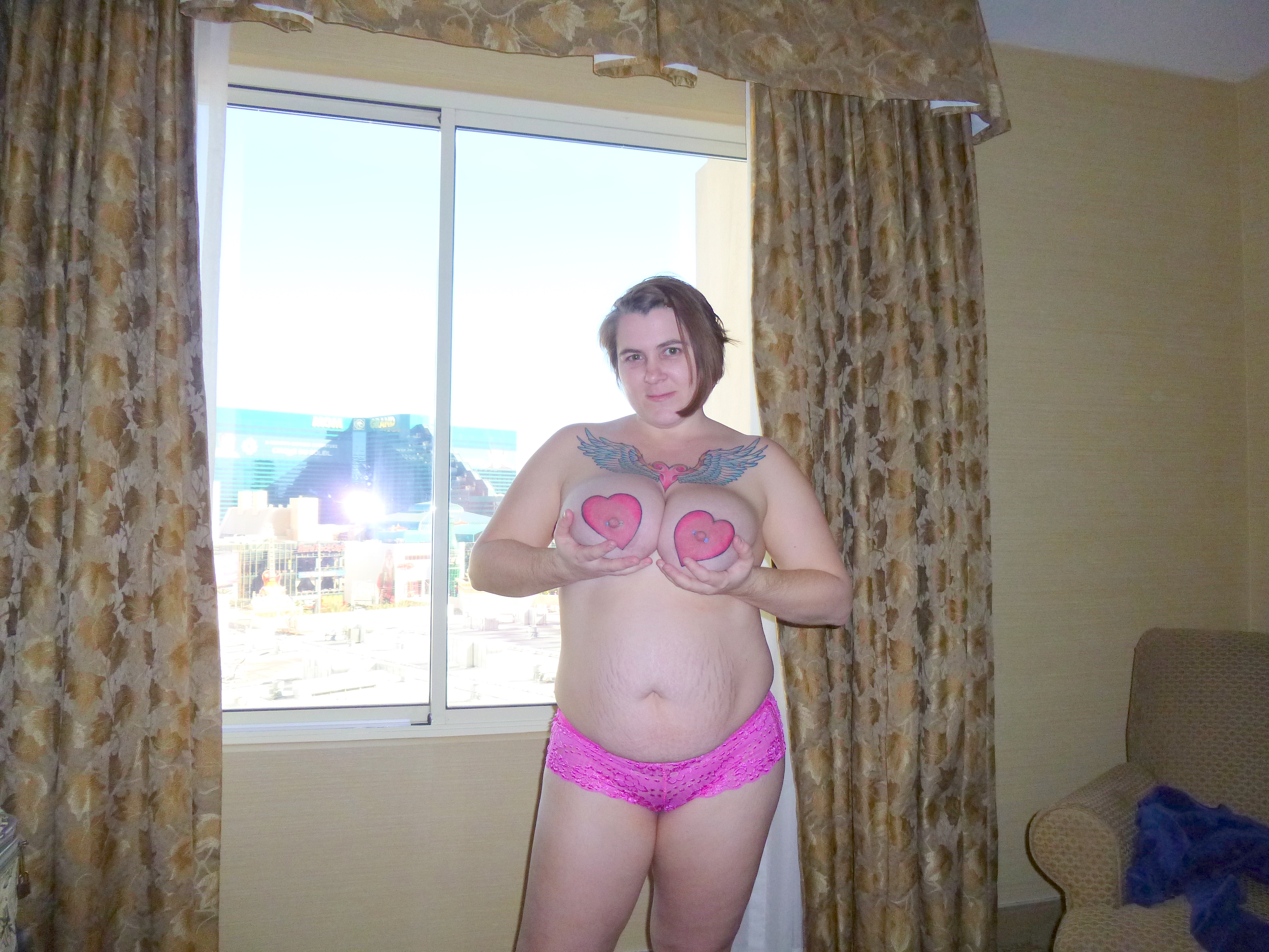 bbw Celestewoodrow tattooed heart nipples — 45